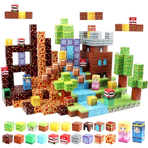 Uiczdry 150 Stück Magnetische Bausteine,2.5CM/Stück Bauen magnetische Sensorik Blöcke Welt,Adventureland Kinder-Kreativspielzeug,Montessori Spielzeug ab 3 Jahren Geschenk für Jungen und Mädchen Uiczdry 150 Stück Magnetische Bausteine,2.5CM/Stück Bauen magnetische Sensorik Blöcke Welt,Adventureland Kinder-Kreativspielzeug,Montessori Spielzeug ab 3 Jahren Geschenk für Jungen und Mädchen von Uiczdry