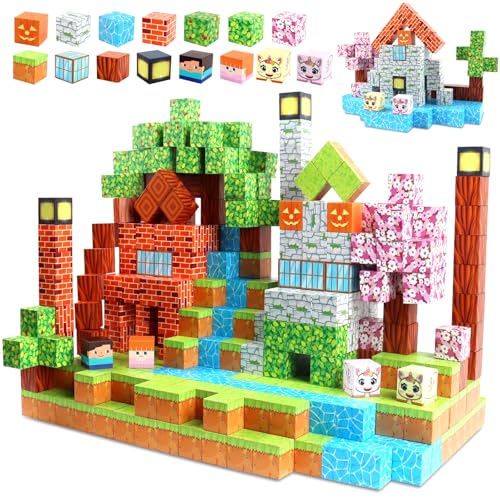 Uiczdry 80 Stück Magnetische Bausteine,2.5CM/Stück Bauen Magnetische Sensorik Blöcke Welt,Spielzeug zum Aufbau Einer natürlichen Welt,Montessori Spielzeug ab 3 Jahren Geschenk für Jungen und Mädchen Uiczdry 80 Stück Magnetische Bausteine,2.5CM/Stück Bauen Magnetische Sensorik Blöcke Welt,Spielzeug zum Aufbau Einer natürlichen Welt,Montessori Spielzeug ab 3 Jahren Geschenk für Jungen und Mädchen von Uiczdry
