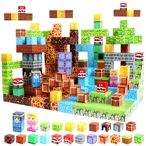 Uiczdry 80 Stück Magnetische Bausteine,2.5CM/Stück Bauen magnetische Sensorik Blöcke Welt,Adventureland Kinder-Kreativspielzeug,Montessori Spielzeug ab 3 Jahren Geschenk für Jungen und Mädchen Uiczdry 80 Stück Magnetische Bausteine,2.5CM/Stück Bauen magnetische Sensorik Blöcke Welt,Adventureland Kinder-Kreativspielzeug,Montessori Spielzeug ab 3 Jahren Geschenk für Jungen und Mädchen von Uiczdry