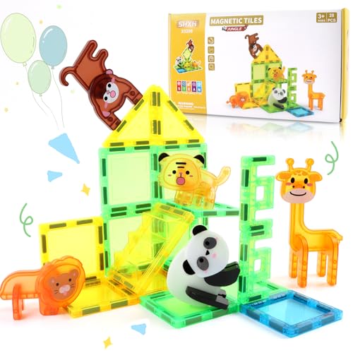 Magnetische Bausteine,Magnetische Fliesen Kinderspielzeug,Magnet Spielzeug Kinder,Magnetische Bausteine Spielzeug ab 3 Jahre,plus Tiger, Panda und Affe als Statuen,Puzzlespiele für Jungen und Mädchen Magnetische Bausteine,Magnetische Fliesen Kinderspielzeug,Magnet Spielzeug Kinder,Magnetische Bausteine Spielzeug ab 3 Jahre,plus Tiger, Panda und Affe als Statuen,Puzzlespiele für Jungen und Mädchen von Uiczdry