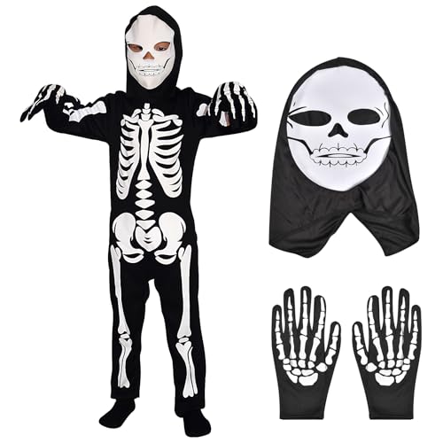 UieaMsio Kinder Skelett Kostüm,Halloween Skelett Fancy Dress Up, Skelett Halloween Kostüm Kinder,Grusel Heloweenkostüme Kinder,Faschingskostüme,Skelett Kinderkostüm,für Halloween, Karneval Partys (L) UieaMsio Kinder Skelett Kostüm,Halloween Skelett Fancy Dress Up, Skelett Halloween Kostüm Kinder,Grusel Heloweenkostüme Kinder,Faschingskostüme,Skelett Kinderkostüm,für Halloween, Karneval Partys (L) von UieaMsio