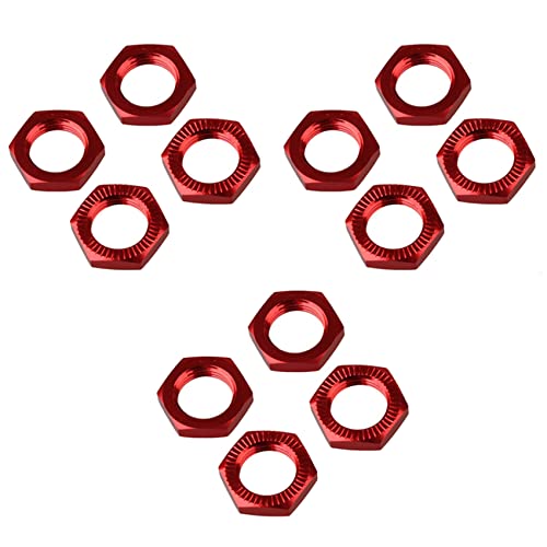 Uikdjgu 12 Stücke 17mm Upgrade Rad Sechskantmutter Abdeckung N10177 für RC 1: 8 Modellauto, Rot Uikdjgu 12 Stücke 17mm Upgrade Rad Sechskantmutter Abdeckung N10177 für RC 1: 8 Modellauto, Rot von Uikdjgu