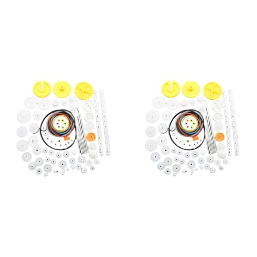 Uikdjgu 164 Teile Getriebepaket-Kit DIY-Zahnradsortiment-Zubehörset für Spielzeugmotorauto-Roboter Verschiedene Getriebeachsen-Riemenbuchsen Uikdjgu 164 Teile Getriebepaket-Kit DIY-Zahnradsortiment-Zubehörset für Spielzeugmotorauto-Roboter Verschiedene Getriebeachsen-Riemenbuchsen von Uikdjgu