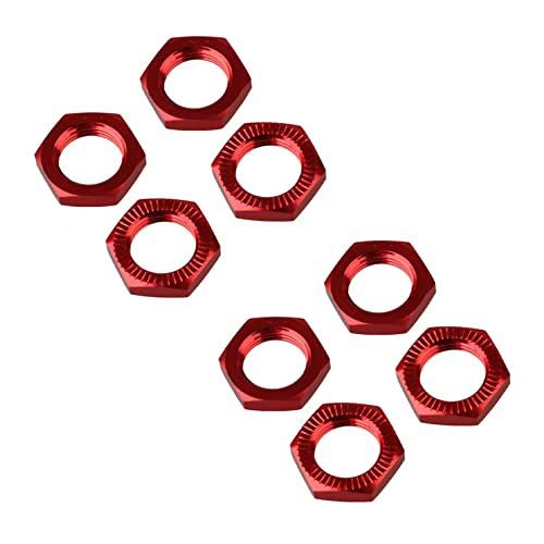 Uikdjgu 2X 17mm Upgrade Rad Sechskantmutter Abdeckung N10177 für RC 1: 8 Modellauto, Rot Uikdjgu 2X 17mm Upgrade Rad Sechskantmutter Abdeckung N10177 für RC 1: 8 Modellauto, Rot von Uikdjgu