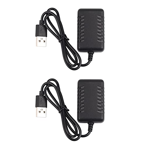 Uikdjgu 2X 7,4 V 2000 MA 5 cm XH-3P USB Schnell Ladegerät für 144001 XK K130 12428 A959 A959-B A979 A979-B K989 K969 von Uikdjgu