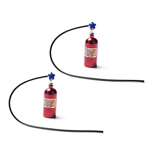 Uikdjgu 2X Metall Simulierte NOS Stickstoff Flasche für 1/10 RC Crawler Auto D90 D110 TRX4 Axial Scx10 90046, Rot Uikdjgu 2X Metall Simulierte NOS Stickstoff Flasche für 1/10 RC Crawler Auto D90 D110 TRX4 Axial Scx10 90046, Rot von Uikdjgu