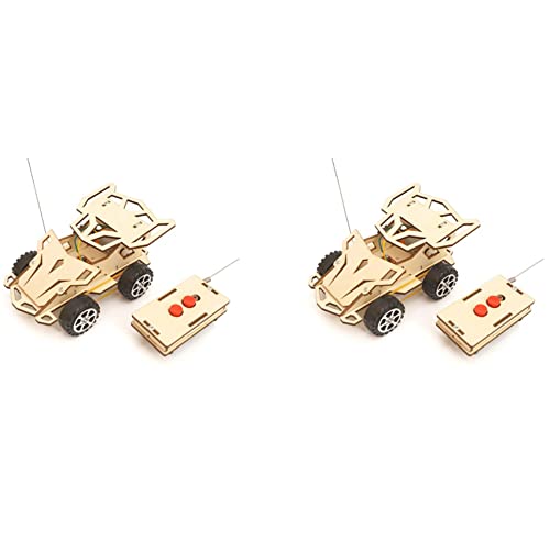 Uikdjgu 2X STEM Spielzeug Wissenschaft Projekt Bildung DIY Satz Drahtlose 4WD Fernbedienung Automodell Wissenschaftliches von Uikdjgu