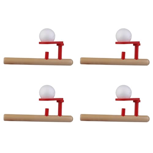 Uikdjgu 4X Klassische Holzspiele Schwimmende Blasrohr & Kugeln Blaest Spielzeug von Uikdjgu