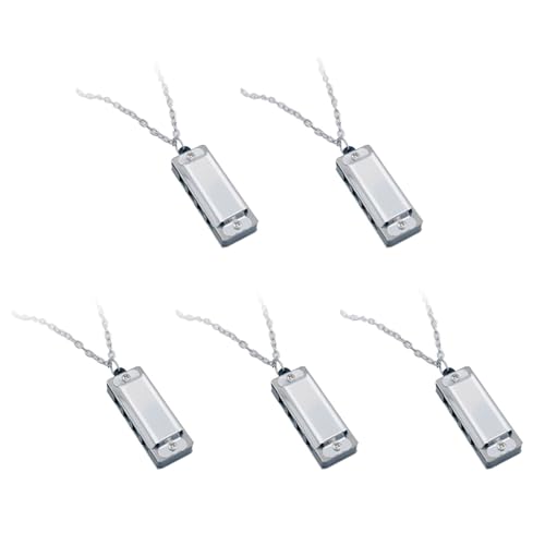 Uikdjgu 5X Mini-Mundharmonika-Halskette, 4 Löcher, 8-Ton-Mundharmonika, Tragbares Musikinstrument für Kinder und Anfänger Uikdjgu 5X Mini-Mundharmonika-Halskette, 4 Löcher, 8-Ton-Mundharmonika, Tragbares Musikinstrument für Kinder und Anfänger von Uikdjgu