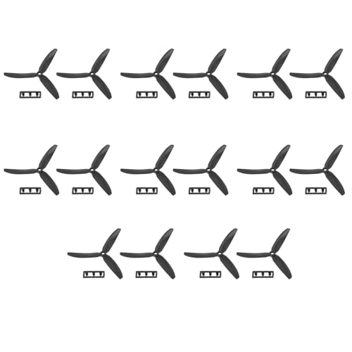 Uikdjgu 8 Paar 5030 3-Blaetter Direktantrieb Propeller Stuetze CW/CCW Fuer RC Flugzeug Fluggeraet (Schwarz) von Uikdjgu