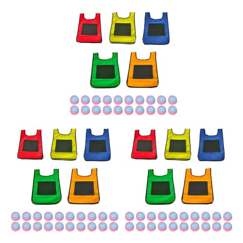 Uikdjgu Eludeball-Spielset - 15-Teiliges Kinder-Eludeball-Tag-Klebewesten mit 60 Sport-Elude-Bällen für Indoor-Outdoor-Spielplatzspiele S Uikdjgu Eludeball-Spielset - 15-Teiliges Kinder-Eludeball-Tag-Klebewesten mit 60 Sport-Elude-Bällen für Indoor-Outdoor-Spielplatzspiele S von Uikdjgu
