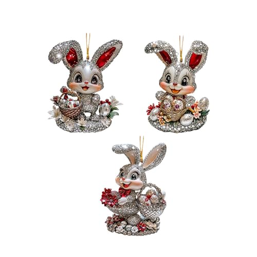 3 Stück Acryl Kaninchen Charme handgefertigt Nimal Schlüsselanhänger Anhänger Dekoration für Ostern Frühlingsfeier 3 Stück Acryl Kaninchen Charme handgefertigt Nimal Schlüsselanhänger Anhänger Dekoration für Ostern Frühlingsfeier von Uitndvyte
