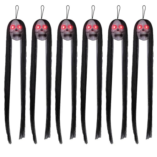 6 Stück gruselige Schädel zum Aufhängen von Zubehör zum Aufhängen Schädel Anhänger Party Festival Party Supplies 6 Stück gruselige Schädel zum Aufhängen von Zubehör zum Aufhängen Schädel Anhänger Party Festival Party Supplies von Uitndvyte