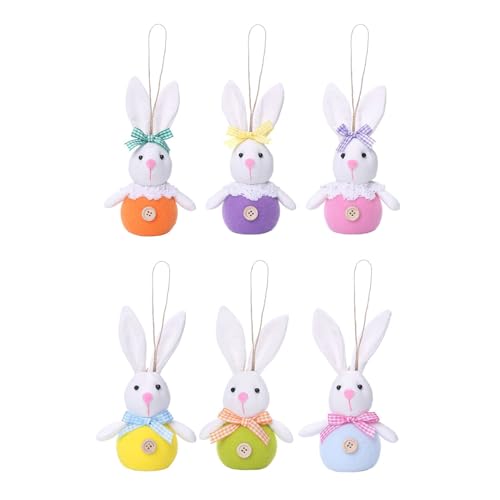 6 Stück niedliche Hasenstatuen Osterhase Figuren Hängende Ornamente für Osterfeier 6 Stück niedliche Hasenstatuen Osterhase Figuren Hängende Ornamente für Osterfeier von Uitndvyte