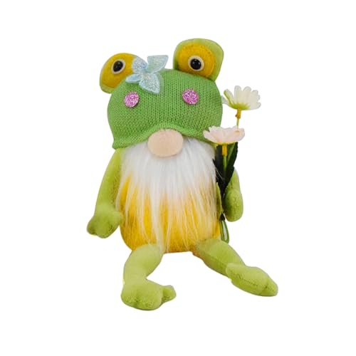 Frühlingsfrosch Zwerg gesichtslose Puppe Tomtes Snisses Schweden Zwerg Zuhause Bauernhaus Küche Dekor Regal gestufte Tablett Dekor von Uitndvyte
