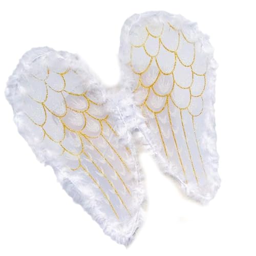 Goldene Federflügel, dekorative Flügel für Halloween-Kostüm, Elfenflügel, Partyzubehör Goldene Federflügel, dekorative Flügel für Halloween-Kostüm, Elfenflügel, Partyzubehör von Uitndvyte