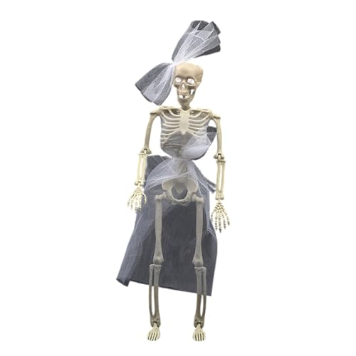 Halloween-Dekoration Skelett Totenkopf mit beweglichen Gliedmaßen für Spukhaus und Party-Dekoration von Uitndvyte