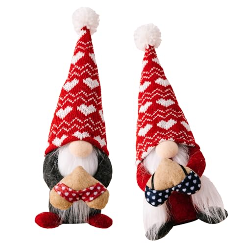 Handgemachte Strickmütze, Paarfigur, ohne Gesicht, Valentinstag, Strickmütze, Paar, Figur, ohne Gesicht, Geschenk der Puppe Handgemachte Strickmütze, Paarfigur, ohne Gesicht, Valentinstag, Strickmütze, Paar, Figur, ohne Gesicht, Geschenk der Puppe von Uitndvyte