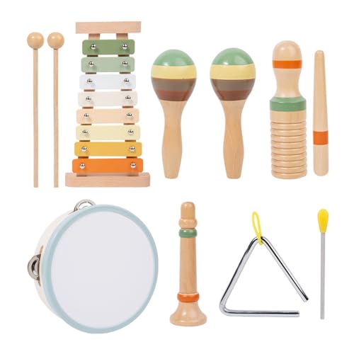 Holz Musikinstrumente Kleinkind Percussion Instrumente Kleinkind Kinder Trommel für Kleinkind sensorisches und musikalisches Wachstum von Uitndvyte