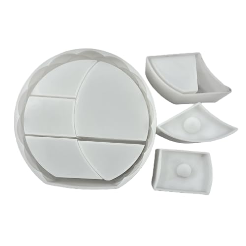 Moon Box 3D-Harzform, rund, Silikon, zur Aufbewahrung von Ringen und Ohrringen von Uitndvyte