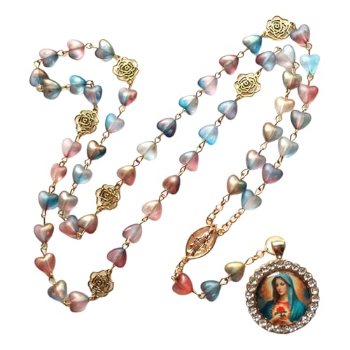 Rosenkranz Rosenkranz Vintage hohle Rosenkranz-Halskette mit Kristall-Anhänger, christlicher Schmuck für Frauen und Männer Rosenkranz Rosenkranz Vintage hohle Rosenkranz-Halskette mit Kristall-Anhänger, christlicher Schmuck für Frauen und Männer von Uitndvyte