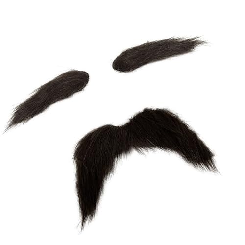 Schnurrbart Cosplay Zubehör Männer Frauen Halloween Selbstklebender Schnurrbart und Augenbrauen Schnurrbart Cosplay Zubehör Männer Frauen Halloween Selbstklebender Schnurrbart und Augenbrauen von Uitndvyte