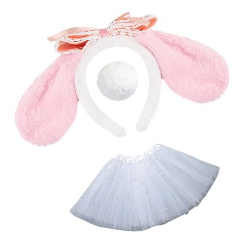 Uitndvyte Hundekostüme für Kinder, Mädchen, Hundeohren, Stirnband, Schwanz, Tutus, Rock, Halloween, Tier, Cosplay-Zubehör Uitndvyte Hundekostüme für Kinder, Mädchen, Hundeohren, Stirnband, Schwanz, Tutus, Rock, Halloween, Tier, Cosplay-Zubehör von Uitndvyte