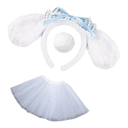 Uitndvyte Hundekostüme für Kinder, Mädchen, Hundeohren, Stirnband, Schwanz, Tutus, Rock, Halloween, Tier, Cosplay-Zubehör Uitndvyte Hundekostüme für Kinder, Mädchen, Hundeohren, Stirnband, Schwanz, Tutus, Rock, Halloween, Tier, Cosplay-Zubehör von Uitndvyte