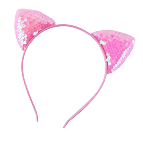 Uitndvyte - Kreatives Katzenohr-Haarzubehör mit Pailletten-Haarschmuck, Party-Kostüm-Zubehör für einen einzigartigen und lustigen Stil Uitndvyte - Kreatives Katzenohr-Haarzubehör mit Pailletten-Haarschmuck, Party-Kostüm-Zubehör für einen einzigartigen und lustigen Stil von Uitndvyte