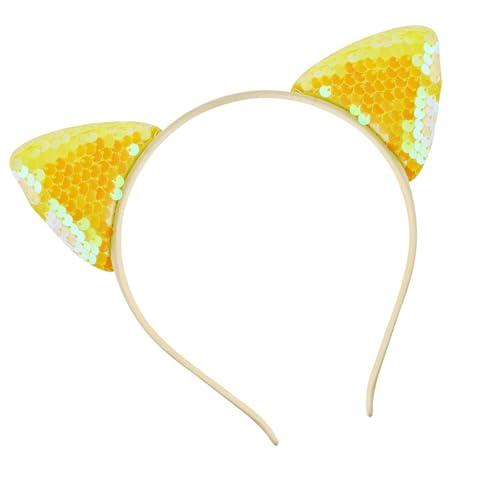 Uitndvyte - Kreatives Katzenohr-Haarzubehör mit Pailletten-Haarschmuck, Party-Kostüm-Zubehör für einen einzigartigen und lustigen Stil Uitndvyte - Kreatives Katzenohr-Haarzubehör mit Pailletten-Haarschmuck, Party-Kostüm-Zubehör für einen einzigartigen und lustigen Stil von Uitndvyte