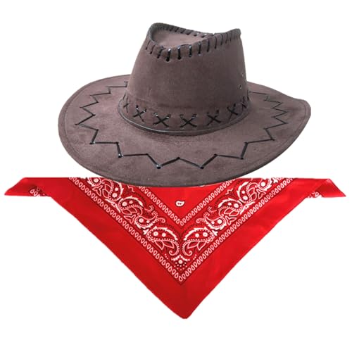 Uitndvyte Western-Kuh-Jungenkostüm-Set, Westernkuh, Jungen, Outfits, Cowgirl-Hut, Bandana für Halloween, Party, Verkleidung, Rollenspiele, Cosplay Uitndvyte Western-Kuh-Jungenkostüm-Set, Westernkuh, Jungen, Outfits, Cowgirl-Hut, Bandana für Halloween, Party, Verkleidung, Rollenspiele, Cosplay von Uitndvyte