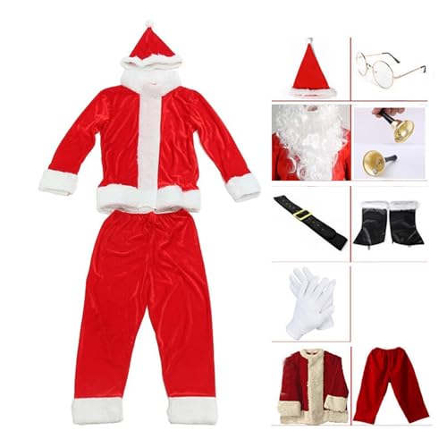 Weihnachtsmannhut, Barthandschuhe, Hosen, Überschuhe, Nikolausanzug, Weihnachtsmann-Kostüm, Ankleidezubehör, Geschenk Weihnachtsmannhut, Barthandschuhe, Hosen, Überschuhe, Nikolausanzug, Weihnachtsmann-Kostüm, Ankleidezubehör, Geschenk von Uitndvyte