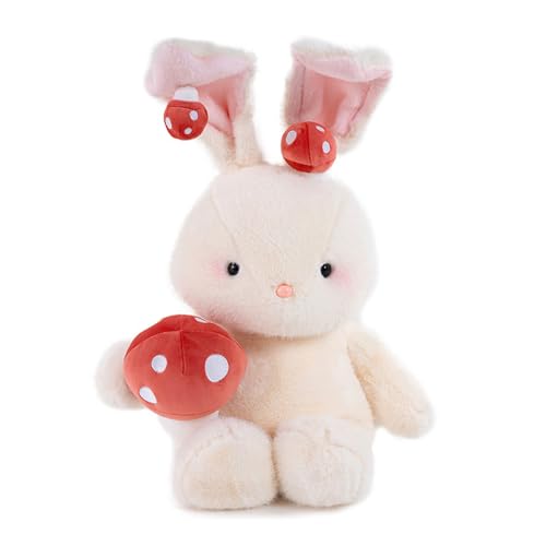 Kuscheltier Hase mit Pilz, Ostern Hase Plüschtier mit langen Ohren, Kaninchen Kuscheltier Plüsch Spielzeug, Niedliches Hasen Stofftier Ostergeschenke für Kinder Mädchen Jungen Erwachsene (85cm) von Uixxducc