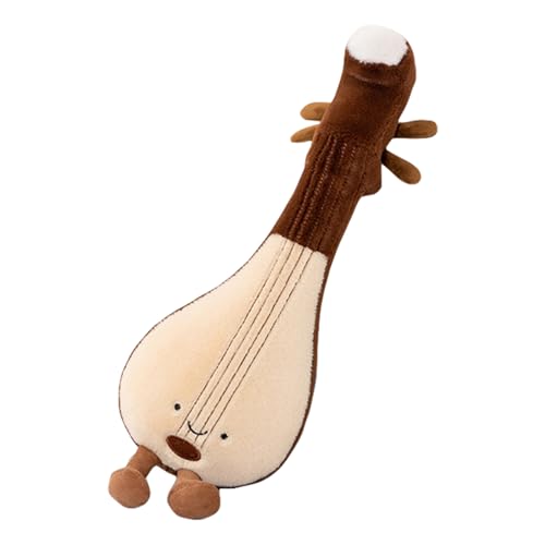 Kuscheltier Musikinstrumente, Kreatives Plüschtier Gitarre Stofftier Geige Plüsch Spielzeug, Plüschtier Musikinstrumente Kissen Plüschpuppe, Geschenke für Kinder Jungen und Mädchen (38cm,Pipa) von Uixxducc