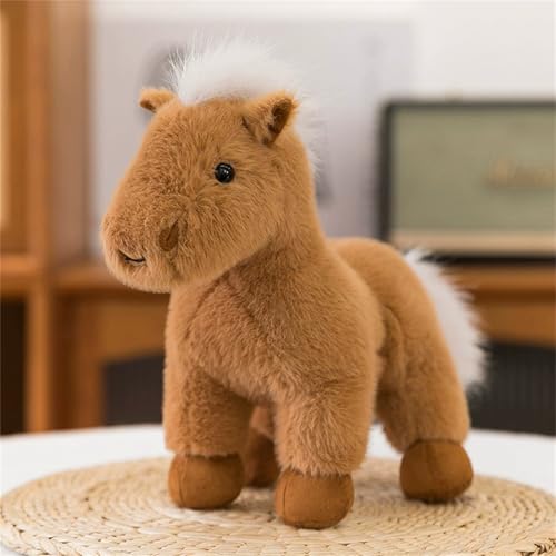 Uixxducc 1pcs Pferd Kuscheltier Superweich 30 cm Plüsch Spielzeug Pferd Plüschtier - Das Niedliche Baby Geschenk Für Pferdefreunde (Hellbraun) von Uixxducc