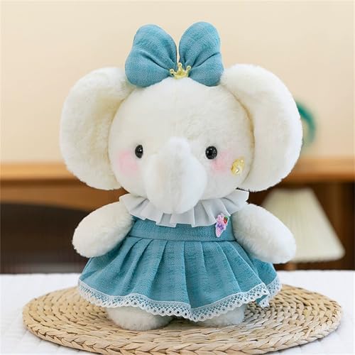 Uixxducc 28cm Elefanten Kaninchen Baby Weiches Plüschtier Kinder Kuschelweiches Plüschtier - Perfekte Kuschelige Spielgefährten Für Kinder Geburtstage (A) von Uixxducc