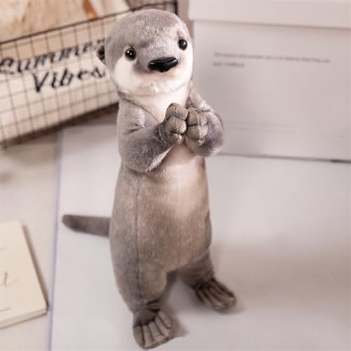 Uixxducc 35 cm Kuscheltier Otter Süßes Plüschtier Stofftier Glückssymbol niedliches Plüschtier zum Kuscheln und Spielen Plüschspielzeug für Kinder & Erwachsene tolle Geschenkidee (Otter) von Uixxducc