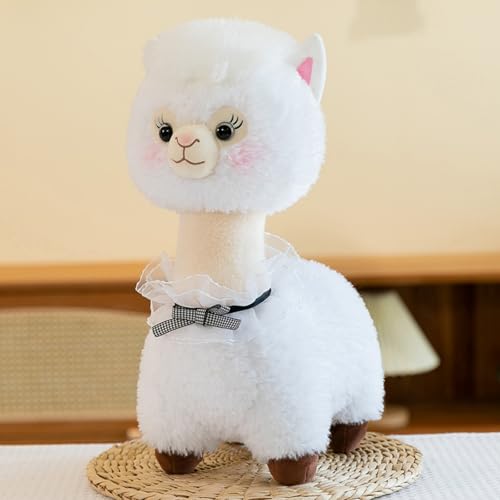 Uixxducc Alpaka Kuscheltier, Süßes Alpaka Plüschtier Stofftier, Plüschtiere Lama Plüsch Spielzeug Alpaka Kissen, Geschenk für Kinder Mädchen Jungen (45CM,Weiß) von Uixxducc