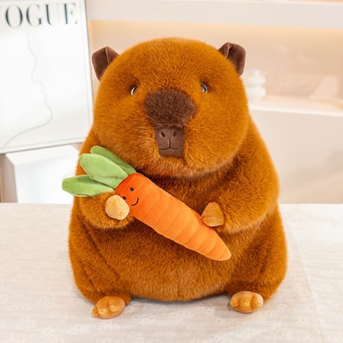 Uixxducc Capybara Kuscheltier, Weiche Capybara Plüschtier mit Mushroom, Niedliche Capybara Plüsch Spielzeug Capybara Stofftie Plüschpuppe, Geschenk für Kinder Freund Weihnachten (30cm,Braun) von Uixxducc