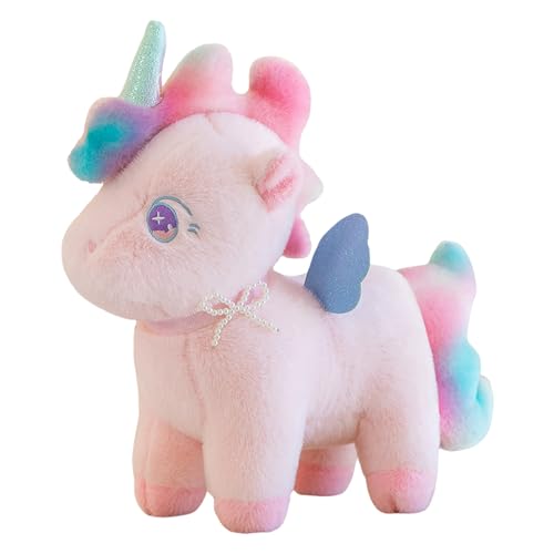 Uixxducc Einhorn Kuscheltier Einhorn Plüschtier Pferd Stofftier, Kawaii Plüsch Einhorn für Kinder Mädchen Jungen, Einhorn Geschenk zum Geburtstag Weihnachten (25cm,Rosa) von Uixxducc