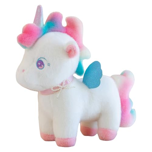 Uixxducc Einhorn Kuscheltier Einhorn Plüschtier Pferd Stofftier, Kawaii Plüsch Einhorn für Kinder Mädchen Jungen, Einhorn Geschenk zum Geburtstag Weihnachten (40cm,Weiß) von Uixxducc