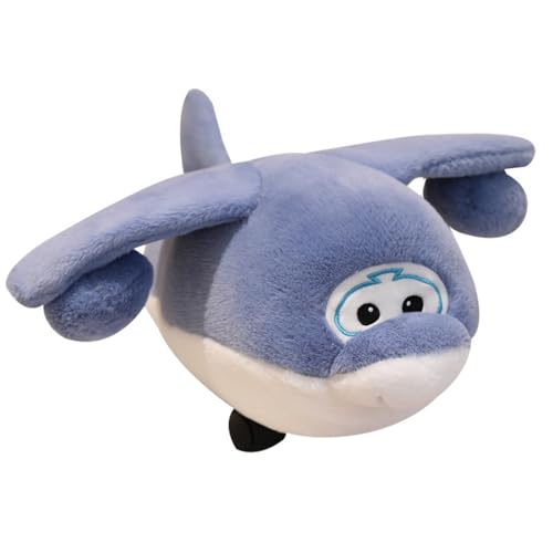 Uixxducc Kuscheltier Flugzeug, Süßes Plüschtier Flugzeug Stofftier mit Rollen, Flauschiger Flugzeug Plüsch Spielzeug zum Spielen und Kuscheln, Geschenk für Mädchen Jungen Kinder & Erwachsene von Uixxducc