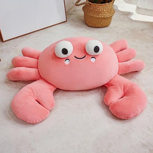 Uixxducc Kuscheltier Krabbe, Süßes Plüschtier Krabbe Plüsch Spielzeug, Flauschiger Stofftier zum Spielen und Kuscheln, Geschenk für Mädchen Jungen Kinder & Erwachsene (50CM,Rosa) von Uixxducc