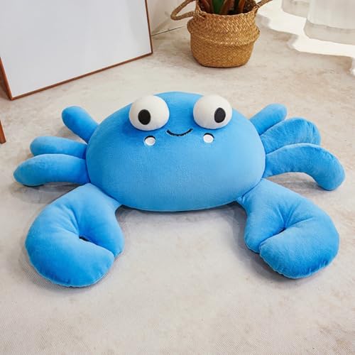 Uixxducc Kuscheltier Krabbe, Süßes Plüschtier Krabbe Plüsch Spielzeug, Flauschiger Stofftier zum Spielen und Kuscheln, Geschenk für Mädchen Jungen Kinder & Erwachsene (70CM,Blau) von Uixxducc