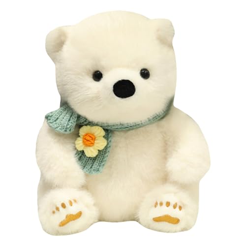 Uixxducc Kuscheltier Panda Plüschtier Eisbär Stofftier, Plüschtier Tier Kissen Niedliche Panda Eisbär Plüsch Spielzeug, Geschenke für Kinder Jungen und Mädchen (25cm,Eisbär) von Uixxducc