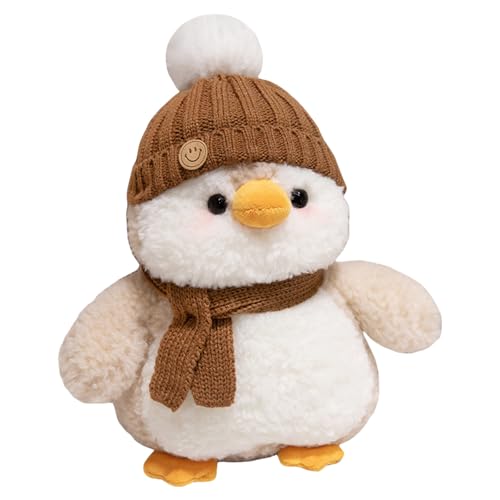 Uixxducc Kuscheltier Pinguin, 30cm Pinguin Stofftier Plüschtier, Süße Pinguin Plüsch Spielzeug Plüschpinguin Geschenke für Jungen Mädchen Kinder (30cm,Braun) von Uixxducc