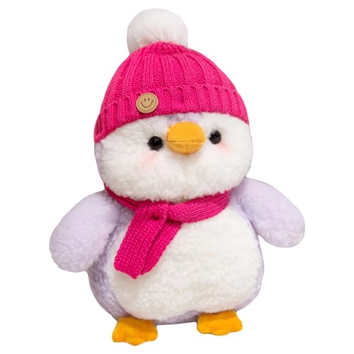 Uixxducc Kuscheltier Pinguin, 30cm Pinguin Stofftier Plüschtier, Süße Pinguin Plüsch Spielzeug Plüschpinguin Geschenke für Jungen Mädchen Kinder (30cm,Lila) von Uixxducc