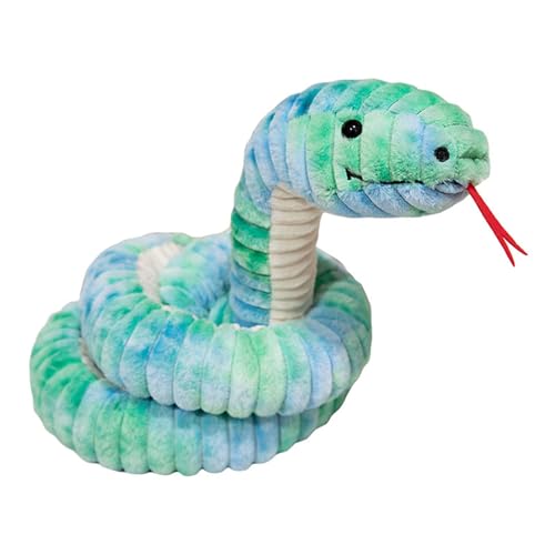 Uixxducc Kuscheltier Riesige Schlange Plüschtier weiches kuscheliges gefüllte Tier Schlange Stofftier Plüsch Spielzeug für Jungen & Mädchen,Geschenke für Kinder oder Freundin (Klein 120cm,Blau) von Uixxducc