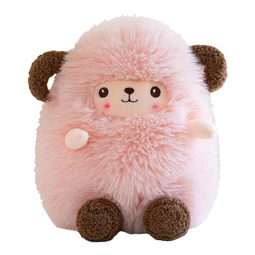 Uixxducc Kuscheltier Schaf, Süßes Plüschtier Schaf Stofftier, Flauschiges Klein Lamm Kawaii Schaf Plüsch Spielzeug, Geschenk für Mädchen, Jungen & Babys (55cm,Rosa) von Uixxducc