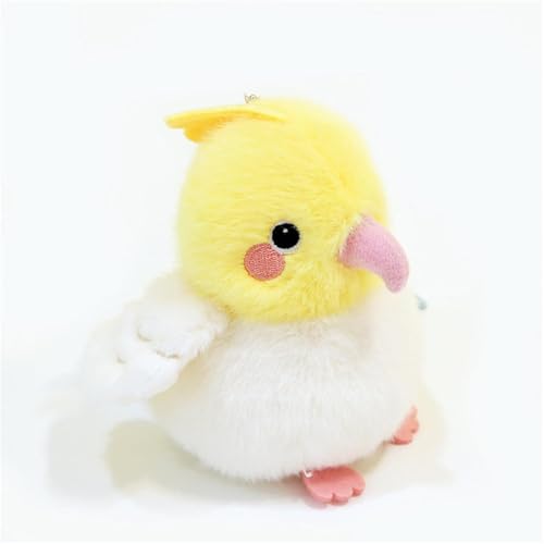 Uixxducc Kuscheltier Vogel Plüschtier Klein Pelzige Vogel Stofftier Plüschpuppe 12 cm Plüsch-Vogel Schlüsselanhänger Kuscheltier Geschenke für Jungen und Mädchen (B) von Uixxducc